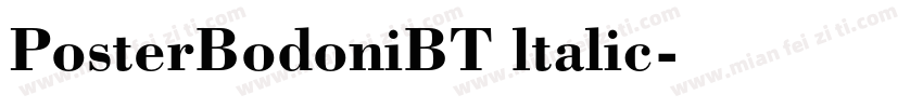 PosterBodoniBT ltalic字体转换